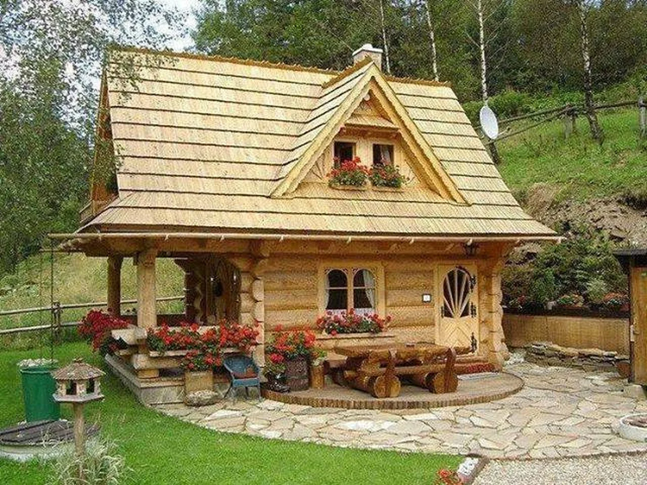 Piękny domek z drewna