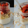 Nocna Owsianka Bananowo-Truskawkowa