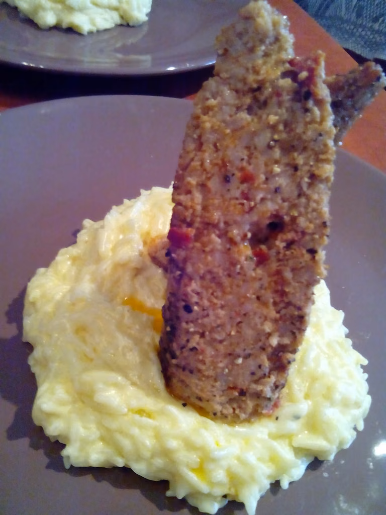 Roladka z łopatki w domowym sous vide z kremowym risotto