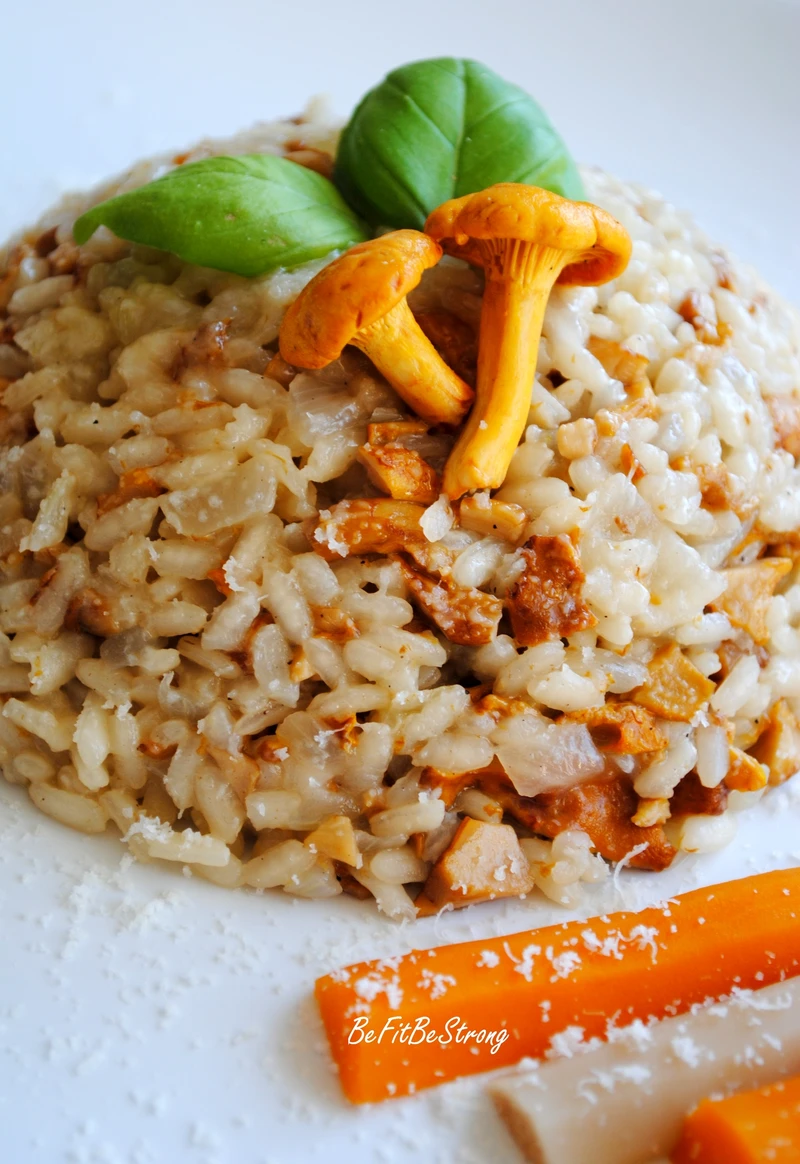 Niskokaloryczne risotto kurkowe (wegańskie)