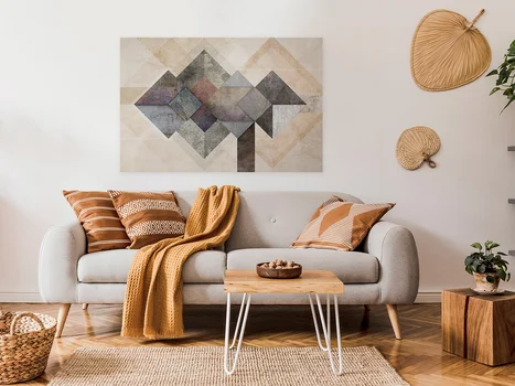 MOLEKUŁY SZCZĘŚCIA - NOWOCZESNY OBRAZ DO SALONU - 120X80 CM