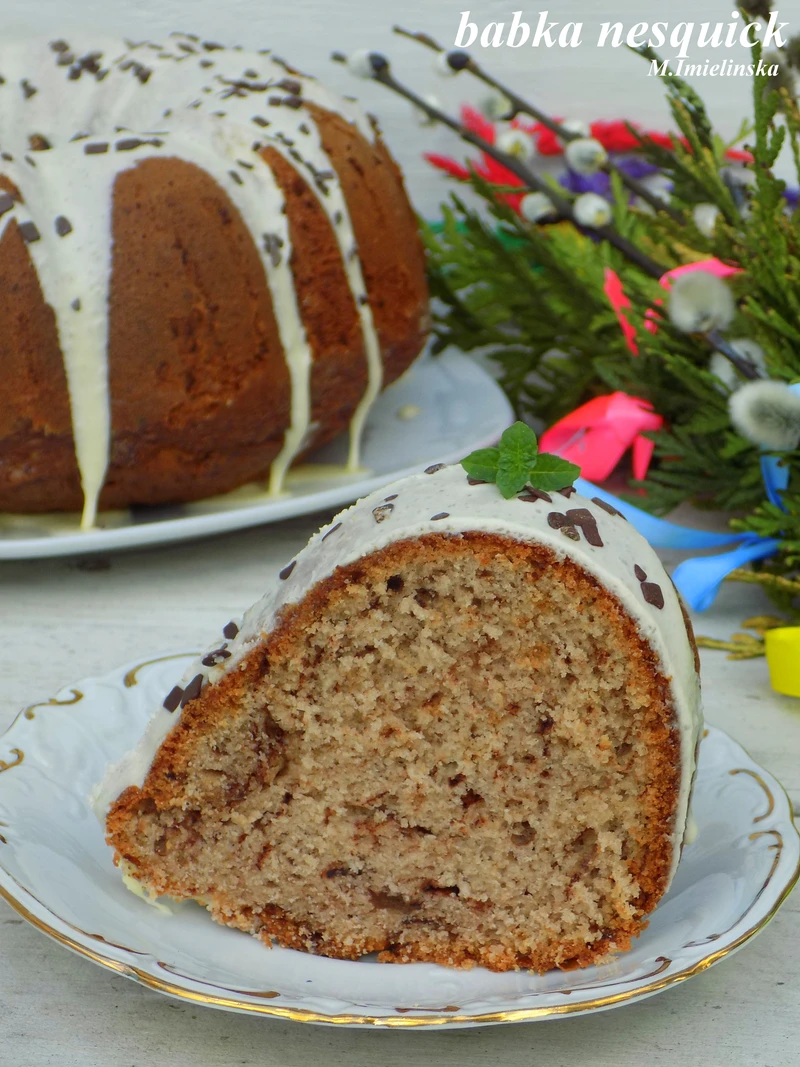 babka kakowa nesquick ( w mlecznej polewie)