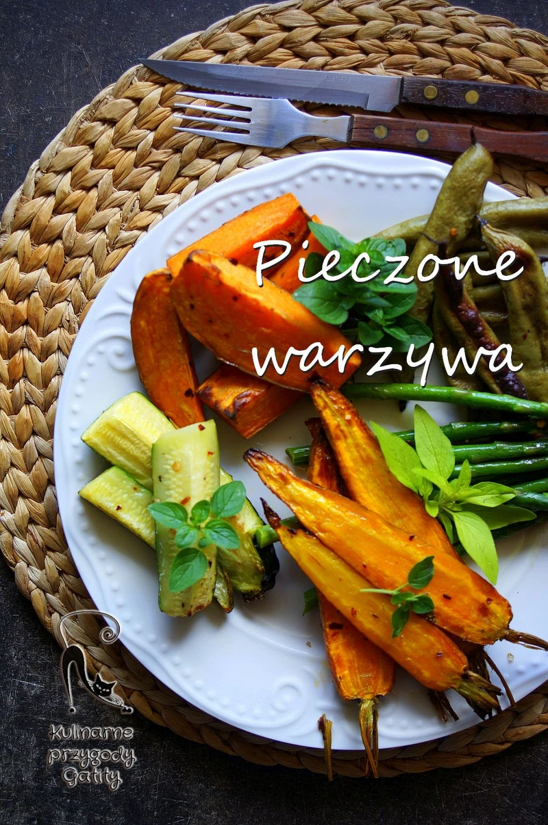 Pieczone młode warzywa