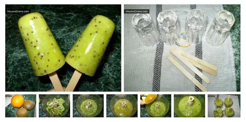 Pomysłowe lody - sorbet z kiwi