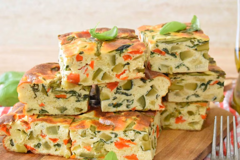 Frittata z warzywami w wersji pieczonej