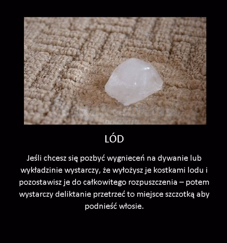 Banalny sposób na wygniecenia w dywanie!