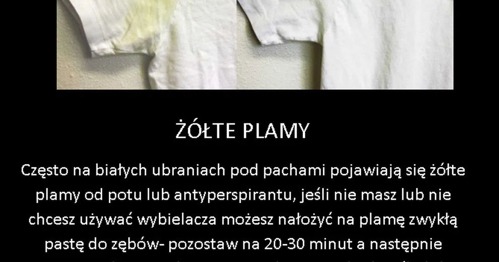 Sposób na żółte plamy pod pachami Kobieceinspiracje.pl