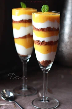 Deser z mango i bananem