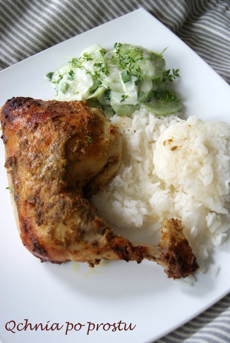 Udka kurczaka marynowane w jogurcie z pastą curry