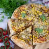 Pizza z kurczakiem, oliwkami i serowymi boczkami