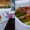 ,,SZPARAGI OTULONE BOCZKIEM ZATOPIONE W SERKU RIKOTTA’’