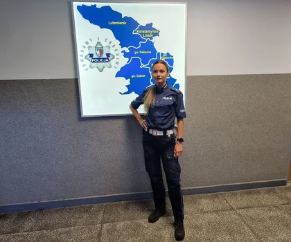 Policjantka z Pabianic zatrzymuje poszukiwanego podczas urlopu