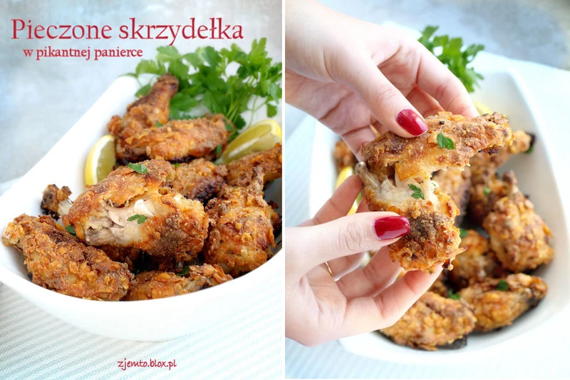 Pieczone skrzydełka w chrupiącej panierce