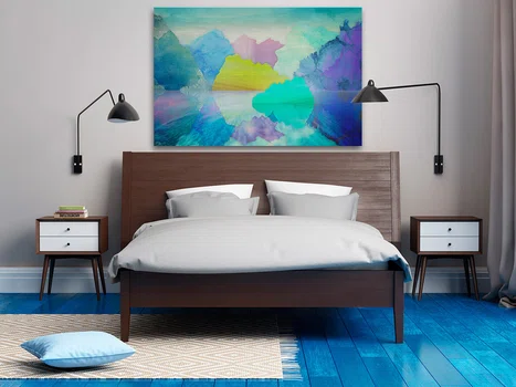 Jezioro zachwytów - nowoczesny obraz na płótnie