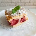 Ciasto z truskawkami i budyniem