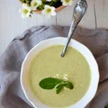 zupa z zielonego groszku i rukoli