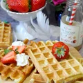 Gofry na soku jabłkowo-pomarańczowym