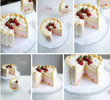 Torcik z truskawkami 