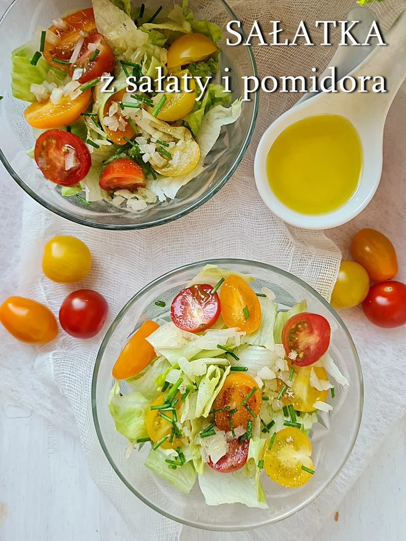 Sałatka z sałaty i pomidora