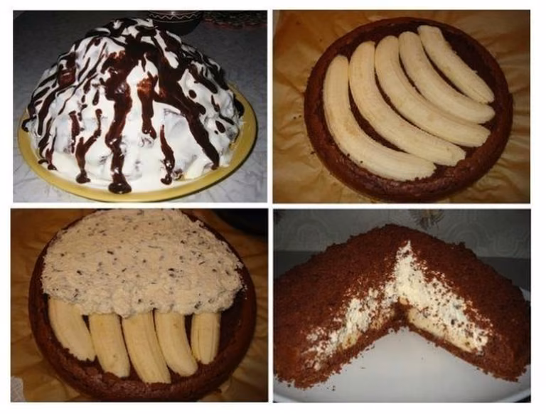 Kopiec kreta z bananami - przepis