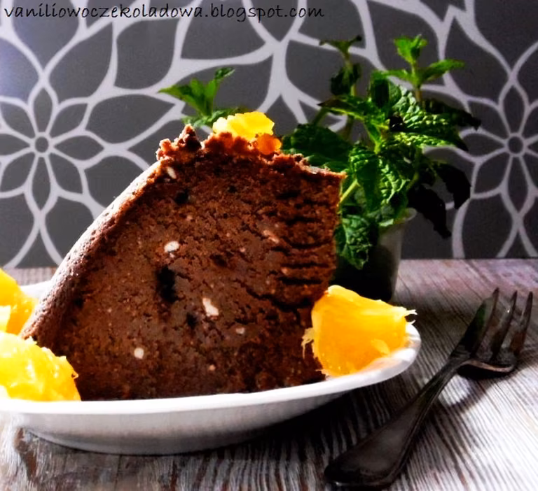 Sernik czekoladowy ricotta aromatyzowany pomarańczą