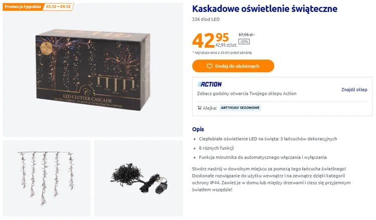 Zdjęcie Te lampki z Action za 42 zł zrobią magię w ogrodzie i w domu! Efekt kaskady zachwyca, a miniutnik  jest mega praktyczny #1