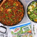 Zapiekanka warzywna z ryżem i mielonym mięsem z indyka