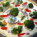 Quiche z kabanosem i brokułami
