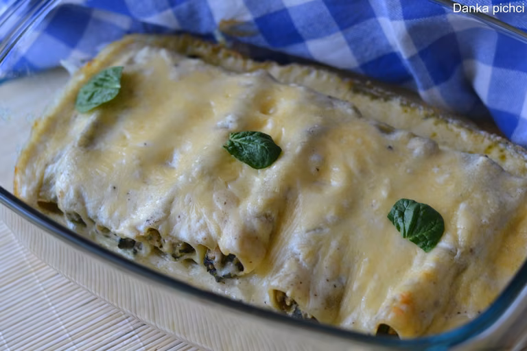 Cannelloni z kurczakiem i szpinakiem