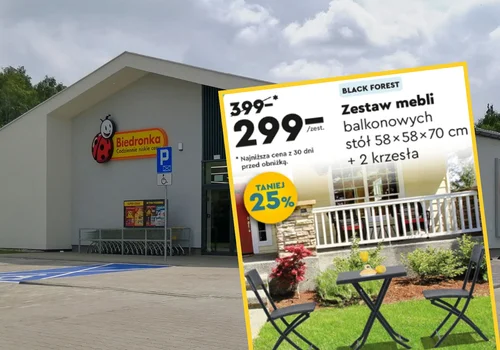 Biedronka przeceniła zestaw mebli balkonowych o 100 zł! Aż 3 elementy w tej cenie to letni must-have