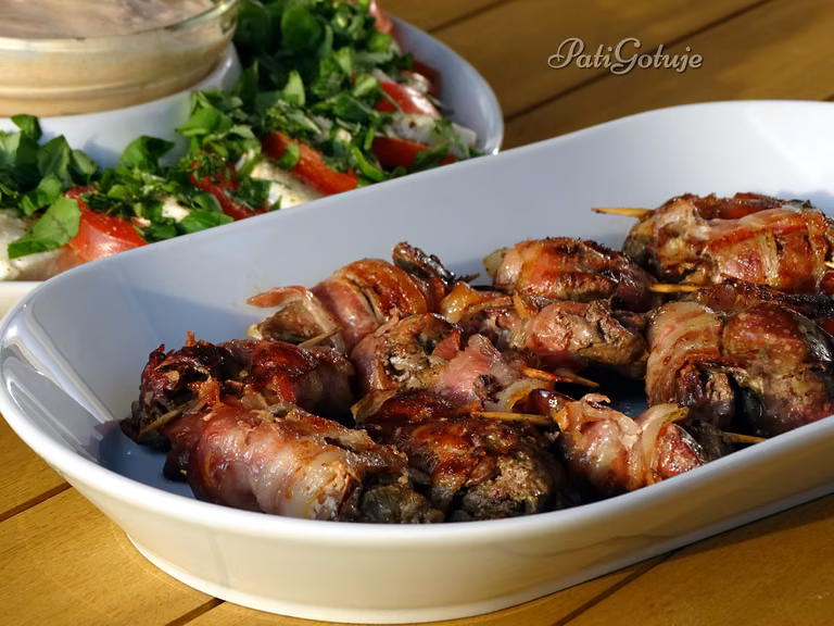 Grillowana wątróbka w boczku