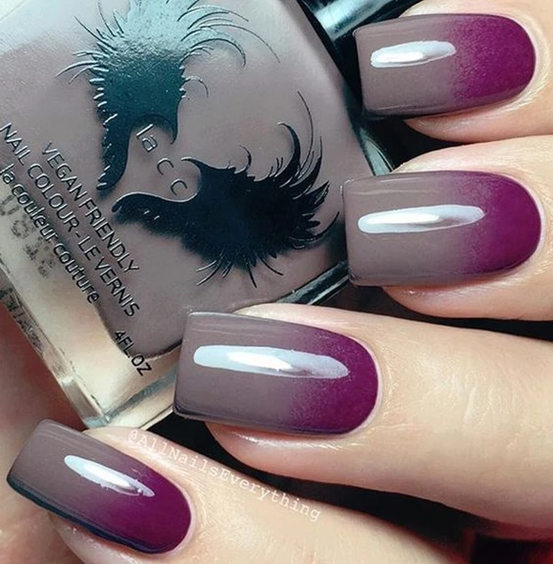 szaro-fioletowe ombre