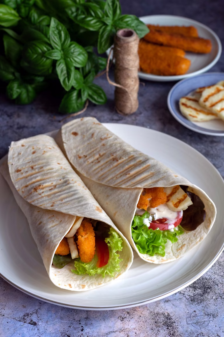Tortilla z paluszkami rybnymi