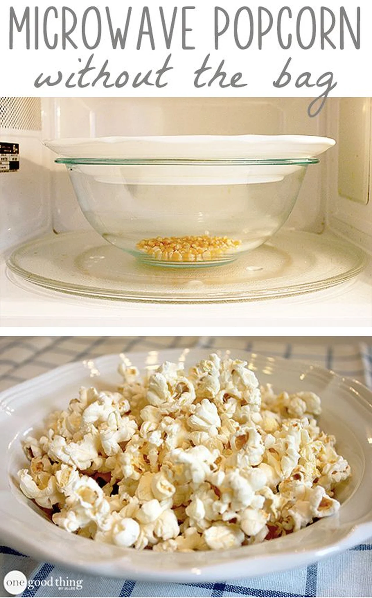 Popcorn bez torebki z mikrofalówki