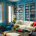 Salon z biblioteczką