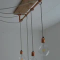 Prosta lampa z miedzianej rury