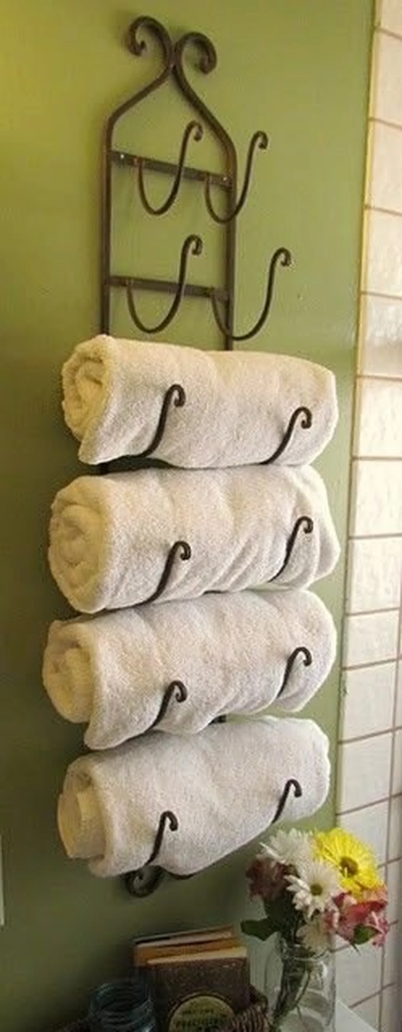 Pomysłowy wieszak na ręczniki