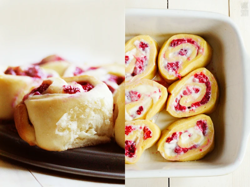Ślimaczki z malinami i mascarpone (7 składników)