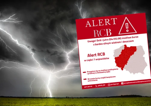 Alarm pogodowy dla milionów Polaków! RCB ostrzega przed gwałtowną pogodą i podtopieniami!