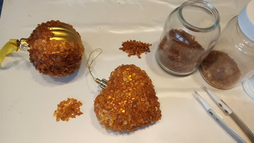 bursztynowe bombki DIY