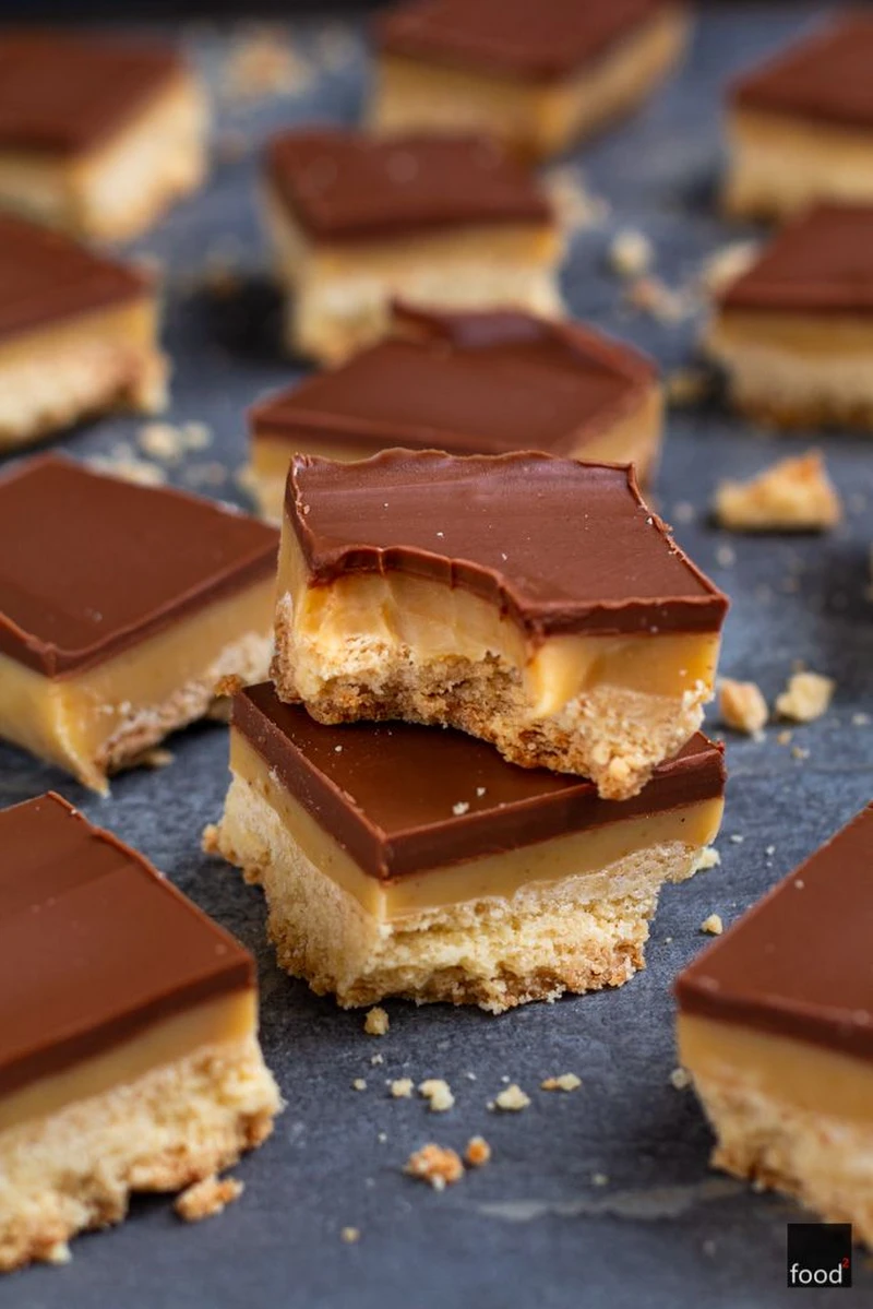 Millionaire's shortbread – kruche maślane ciasto milionera z karmelem i czekoladą - food²
