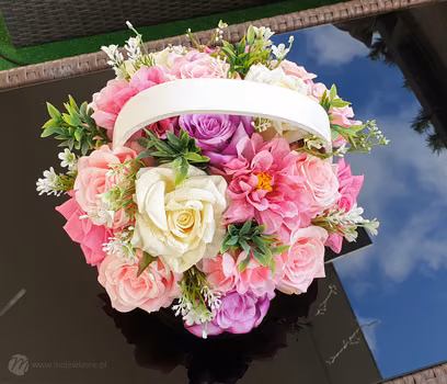 DIY Flower box ze sztucznych kwiatów