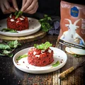 Risotto z botwinką i wędzonym kozim serem