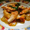 Imbirowy kurczak curry z rabarbarem