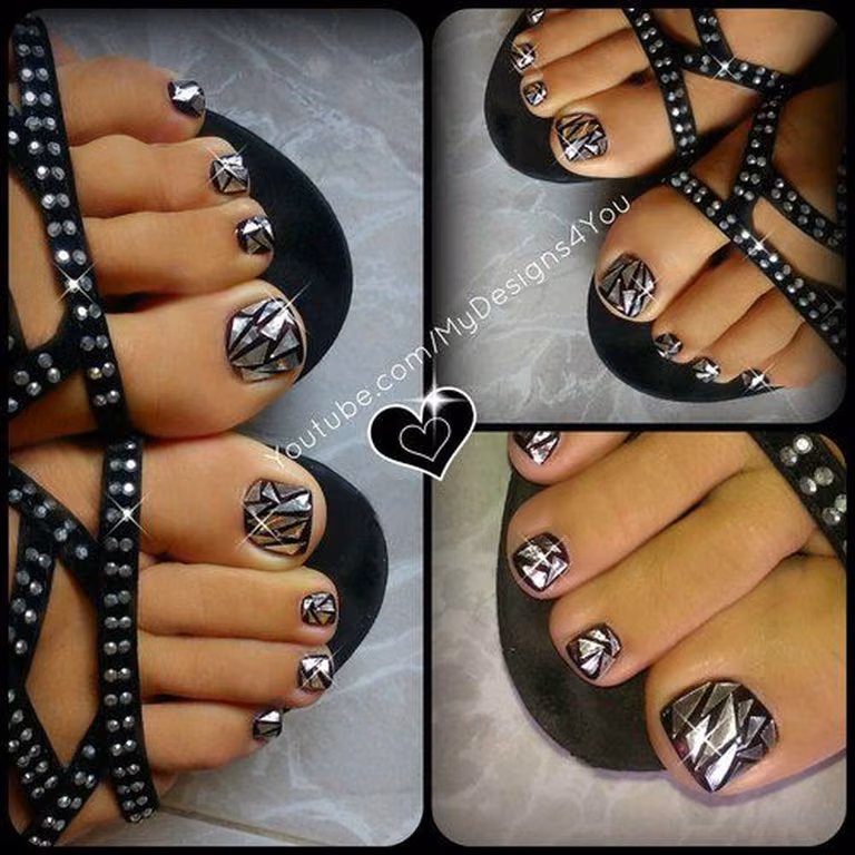 Pedicure- efekt tłuczącego się szkła