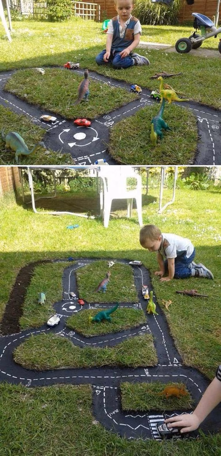 Fantastyczny pomysł na mini tor wyścigowy dla dzieci
