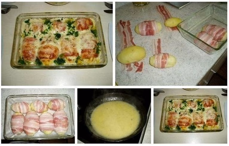 Pieczone ziemniaczki w bekonie