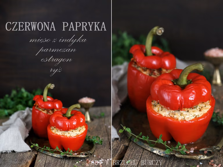 Papryka faszerowana mięsem z indyka