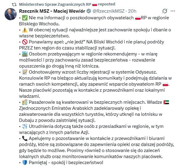 Zdjęcie PILNY apel do Polaków! Ministerstwo odradza podróży do tych 10 krajów i zachęca do rejestracji w systemie #1