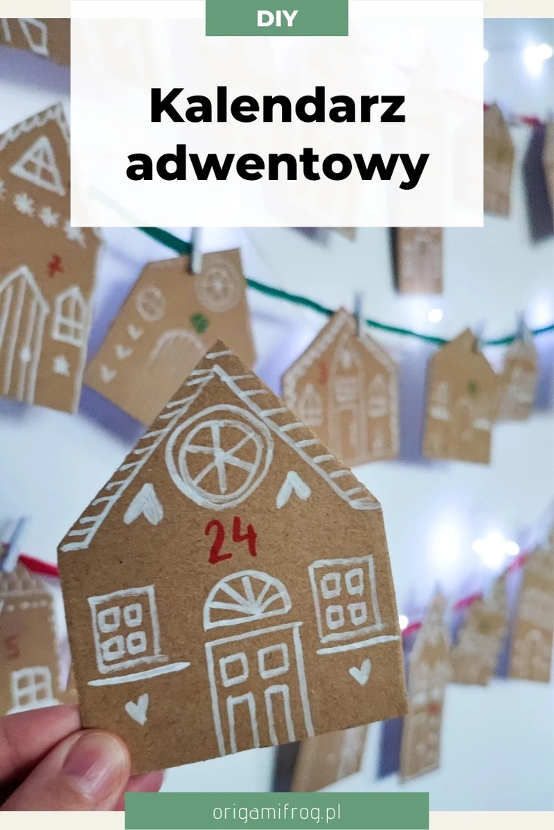 DIY Kalendarz adwentowy – domki z kartonu • origamifrog.pl